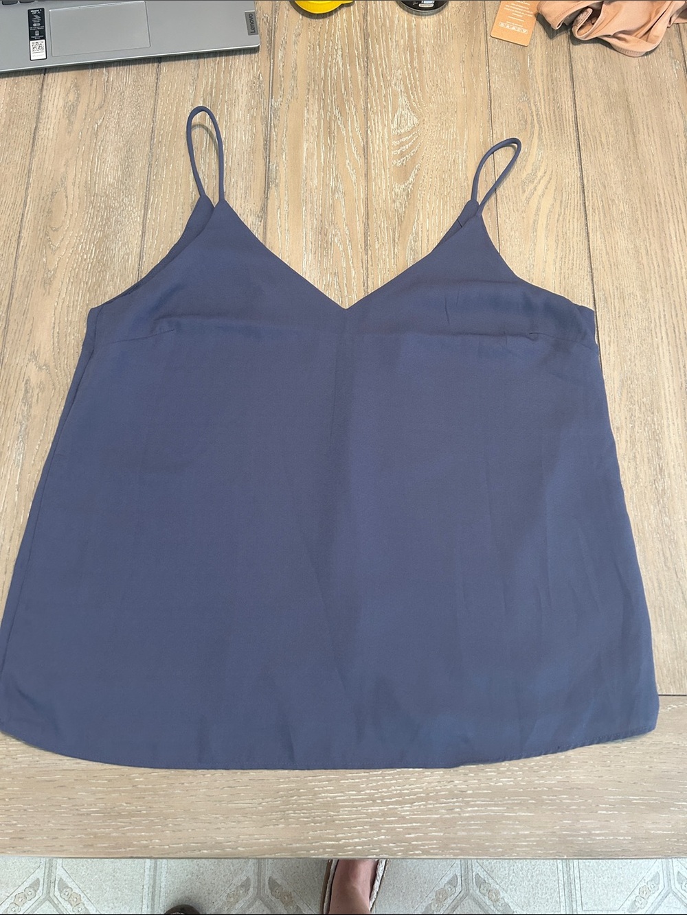 NWT H&M Dusty Blue Spaghetti Strap V-Neck Cami Medium